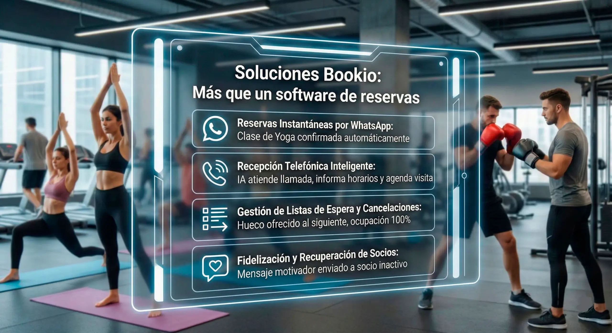 centro deportivo con ia bookio